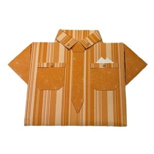 Men's Striped Orange Shirt gift card Father’s Day